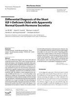Differential diagnosis of the short IGF-I-Deficient child with apparently normal growth hormone secretion