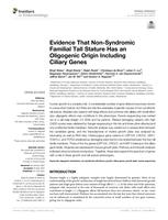 Evidence that non-syndromic familial tall stature has an oligogenic origin including ciliary genes
