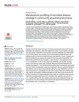 Metabolomic profiling of microbial disease etiology in community-acquired pneumonia