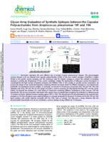 Glycan array evaluation of synthetic epitopes between the capsular polysaccharides from Streptococcus pneumoniae 19F and 19A