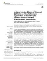 Insights into the effects of mucosal epithelial and innate immune dysfunction in older people on host interactions with Streptococcus pneumoniae