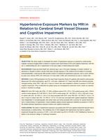 Hypertensive exposure markers by MRI in relation to cerebral small vessel disease and cognitive impairment