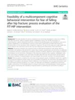 Feasibility of a multicomponent cognitive behavioral intervention for fear of falling after hip fracture