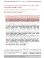 Mast cell distribution in human carotid atherosclerotic plaque differs significantly by histological segment