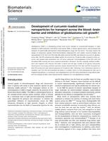 Development of curcumin-loaded zein nanoparticles for transport across the blood–brain barrier and inhibition of glioblastoma cell growth