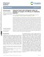 Liposome fusion with orthogonal coiled coil peptides as fusogens