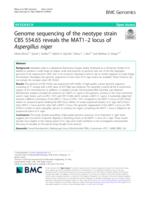 Genome sequencing of the neotype strain CBS 554.65 reveals the MAT1–2 locus of Aspergillus niger