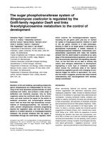 The sugar phosphotransferase system of Streptomyces coelicolor is regulated by the GntR-family regulator DasR and links N-acetylglucosamine metabolism to the control of development