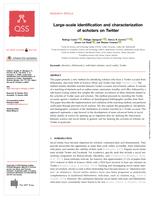 Large-scale identification and characterization of scholars on Twitter