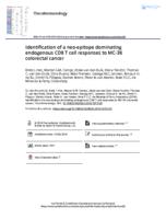 Identification of a neo-epitope dominating endogenous CD8 T cell responses to MC-38 colorectal cancer