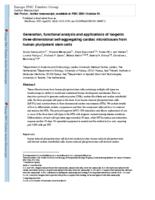 Generation, functional analysis and applications of isogenic three-dimensional self-aggregating cardiac microtissues from human pluripotent stem cells