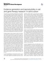 Evidence generation and reproducibility in cell and gene therapy research: a call to action