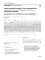 Inhibition of the prolyl isomerase Pin1 improves endothelial function and attenuates vascular remodelling in pulmonary hypertension by inhibiting TGF-beta signalling