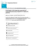 Challenges in the diagnostic approach of suspected pulmonary embolism in COVID-19 patients