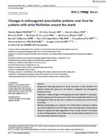 Changes in anticoagulant prescription patterns over time for patients with atrial fibrillation around the world