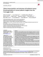 Clinical characteristics and outcomes of incidental venous thromboembolism in cancer patients