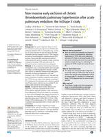 Non-invasive early exclusion of chronic thromboembolic pulmonary hypertension after acute pulmonary embolism