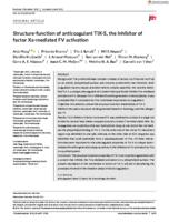 Structure-function of anticoagulant TIX-5, the inhibitor of factor Xa-mediated FV activation