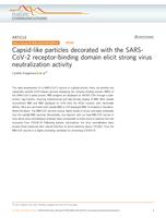 Capsid-like particles decorated with the SARS-CoV-2 receptor-binding domain elicit strong virus neutralization activity