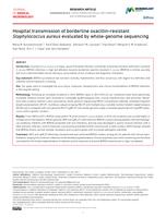 Hospital transmission of borderline oxacillin- resistant Staphylococcus aureus evaluated by whole- genome sequencing