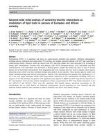 Genome-wide meta-analysis of variant-by-diuretic interactions as modulators of lipid traits in persons of European and African ancestry