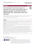 Left ventricular functional recovery of infarcted and remote myocardium after ST-segment elevation myocardial infarction (METOCARD-CNIC randomized clinical trial substudy)