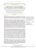 Aspirin with or without clopidogrel after transcatheter aortic-valve implantation