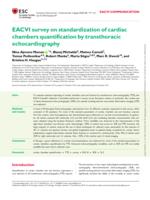 EACVI survey on standardization of cardiac chambers quantification by transthoracic echocardiography