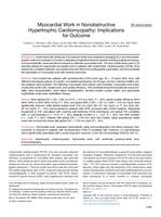 Myocardial work in nonobstructive hypertrophic cardiomyopathy