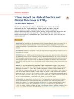 1-year impact on medical practice and clinical outcomes of FFRCT the ADVANCE registry