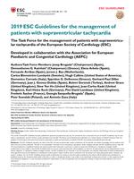 2019 ESC Guidelines for the management of patients with supraventricular tachycardia The Task Force for the management of patients with supraventricular tachycardia of the European Society of Cardiology (ESC)