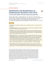 Identification and quantification of cardiovascular structures from CCTA an end-to-end, rapid, pixel-wise, deep-learning method