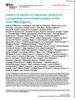 Impact of aspirin on takotsubo syndrome