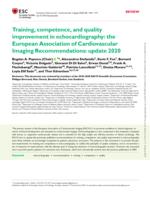 Training, competence, and quality improvement in echocardiography the European Association of Cardiovascular Imaging Recommendations: update 2020