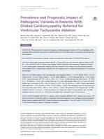 Prevalence and prognostic impact of pathogenic variants in patients with dilated cardiomyopathy referred for ventricular tachycardia ablation