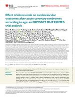 Effect of alirocumab on cardiovascular outcomes after acute coronary syndromes according to age