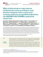 Effect of alirocumab on major adverse cardiovascular events according to renal function in patients with a recent acute coronary syndrome