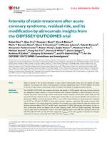 Intensity of statin treatment after acute coronary syndrome, residual risk, and its modification by alirocumab