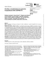 Cardiac complications in patients hospitalised with COVID-19