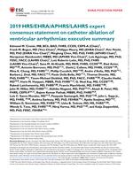 2019 HRS/EHRA/APHRS/LAHRS expert consensus statement on catheter ablation of ventricular arrhythmias