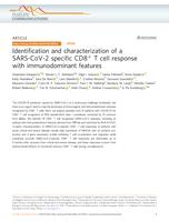 Identification and characterization of a SARS-CoV-2 specific CD8(+) T cell response with immunodominant features