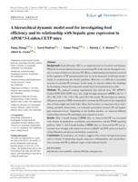 A hierarchical dynamic model used for investigating feed efficiency and its relationship with hepatic gene expression in APOE*3-Leiden.CETP mice