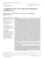 A simplified procedure to trace triglyceride-rich lipoprotein metabolism in vivo