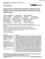 Impaired Very-Low-Density Lipoprotein catabolism links hypoglycemia to hypertriglyceridemia in Glycogen Storage Disease type Ia