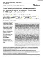 Tumor-stroma ratio is associated with Miller-Payne score and pathological response to neoadjuvant chemotherapy in HER2-negative early breast cancer