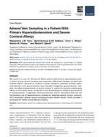 Adrenal vein sampling in a patient with primary hyperaldosteronism and severe contrast allergy