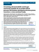 Circulating adrenomedullin and B-type natriuretic peptide do not predict blood pressure fluctuations during pheochromocytoma resection