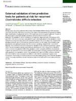 External validation of two prediction tools for patients at risk for recurrent Clostridioides difficile infection