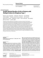 Health-related quality of life in patients with multiple endocrine neoplasia type 1