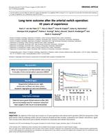 Long-term outcome after the arterial switch operation